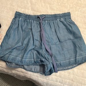 flowy denim shorts